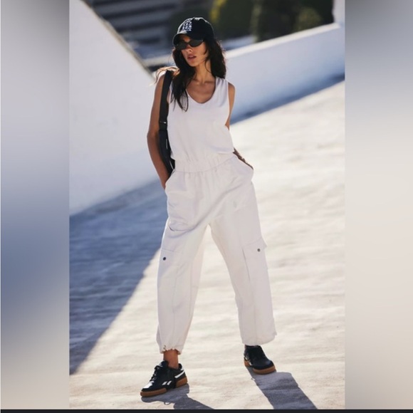 Free People Pants - Free People tan Sleeveless Jumpsuit